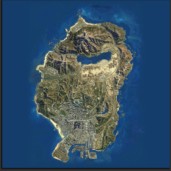GTA V Map - Satellitenansicht
